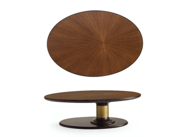 DILAN - Oval wooden coffee table by A.R. Arredamenti - view 2